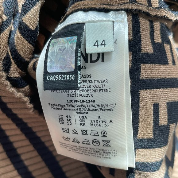 Fendi Knitwear Brown/Black Sweater - Picture 3 of 4